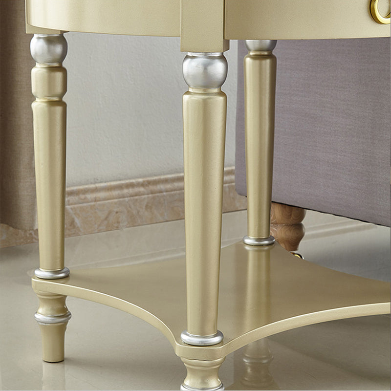 Traditional 24.4" Tall 3 Legs End Table Round End Table with Storage