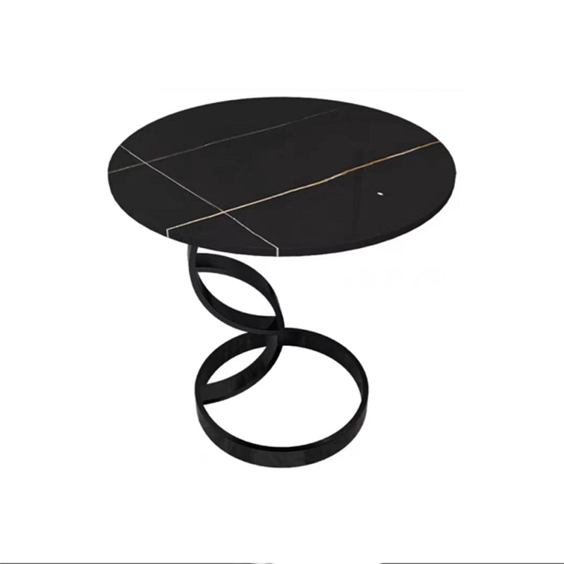 Stone Square Accent Side Table 20.87-In Tall Abstract Side End Table