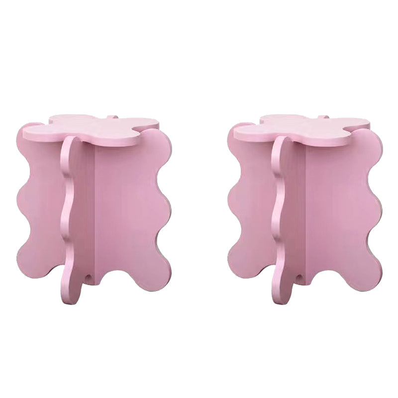 Nordic Wooden Abstract End Table Naturally Shaped Side Table