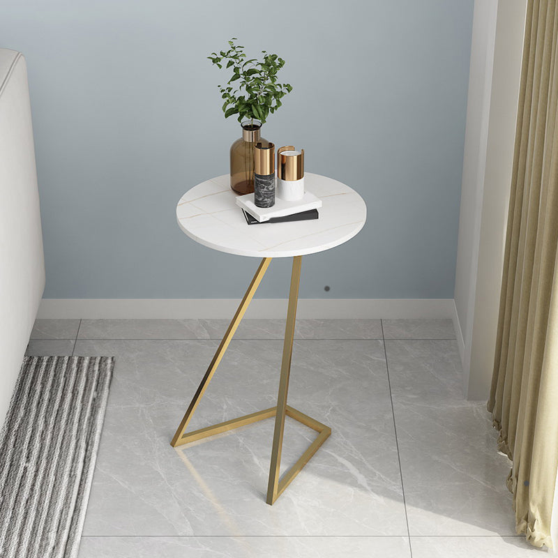 Contemporary Frame End Table Round Side End Table for Living Room