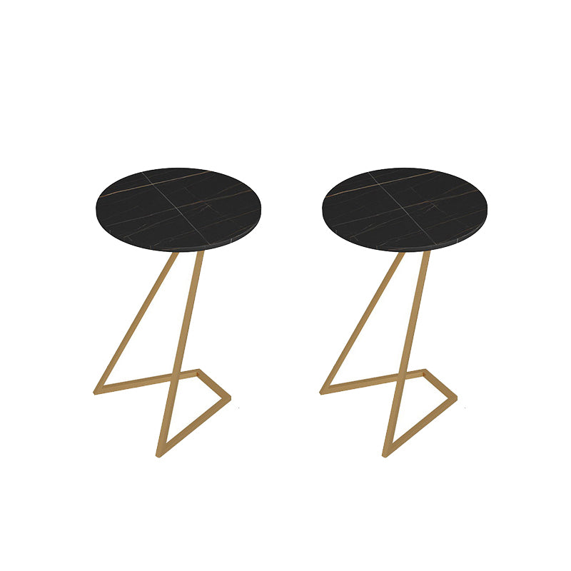 Contemporary Frame End Table Round Side End Table for Living Room