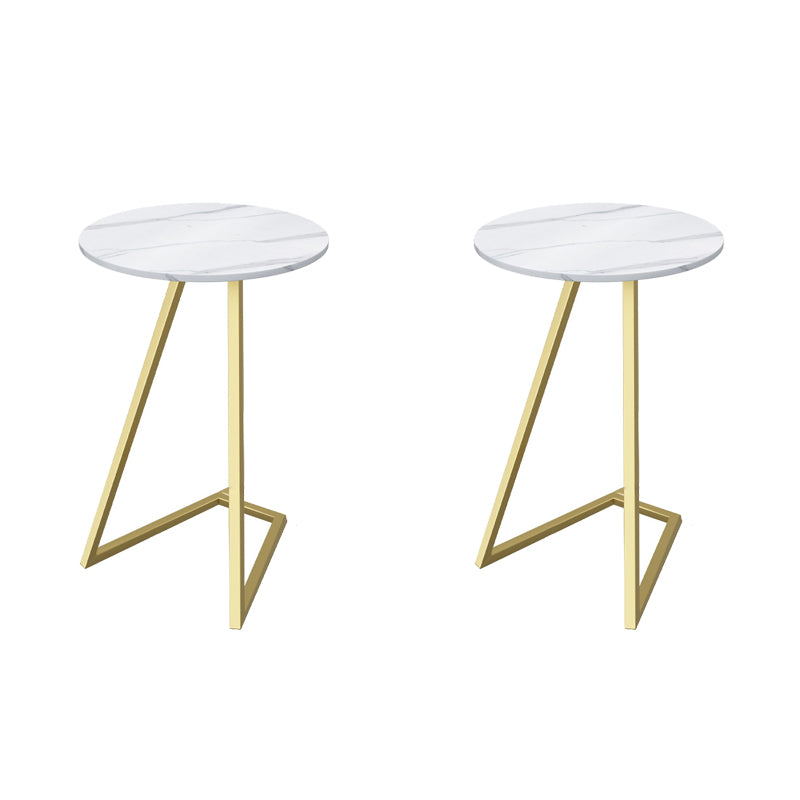 Contemporary Frame End Table Round Side End Table for Living Room