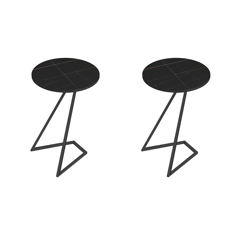 Contemporary Frame End Table Round Side End Table for Living Room
