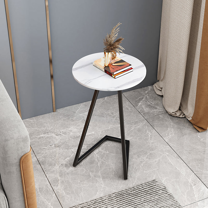 Contemporary Frame End Table Round Side End Table for Living Room