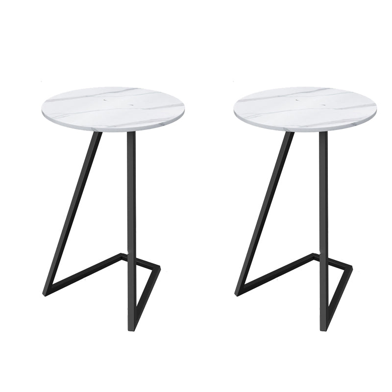 Contemporary Frame End Table Round Side End Table for Living Room