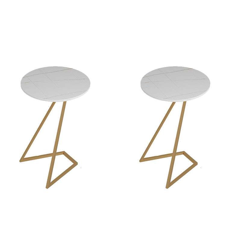 Contemporary Frame End Table Round Side End Table for Living Room