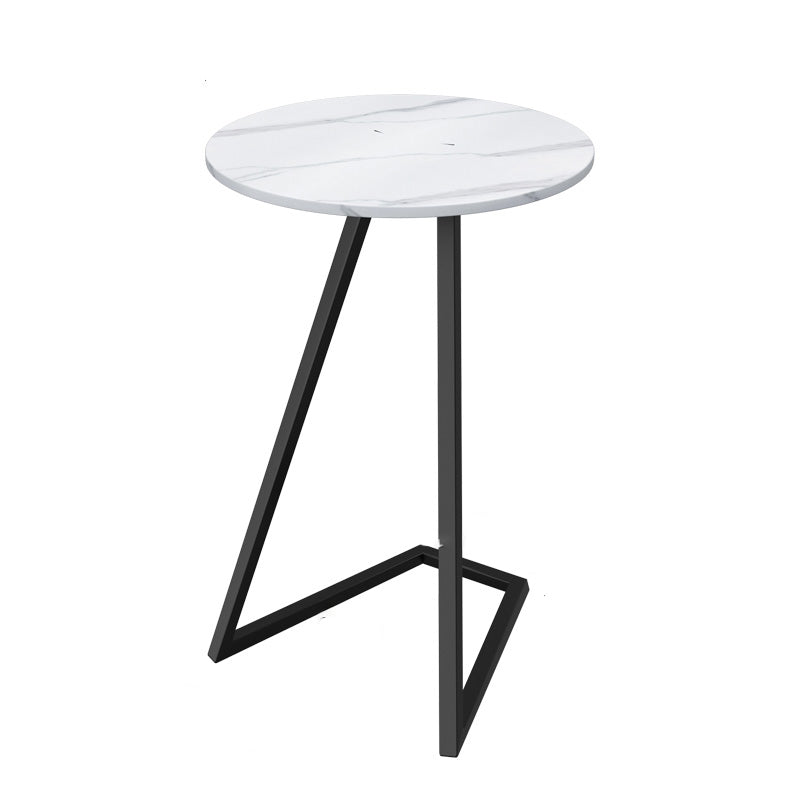 Contemporary Frame End Table Round Side End Table for Living Room