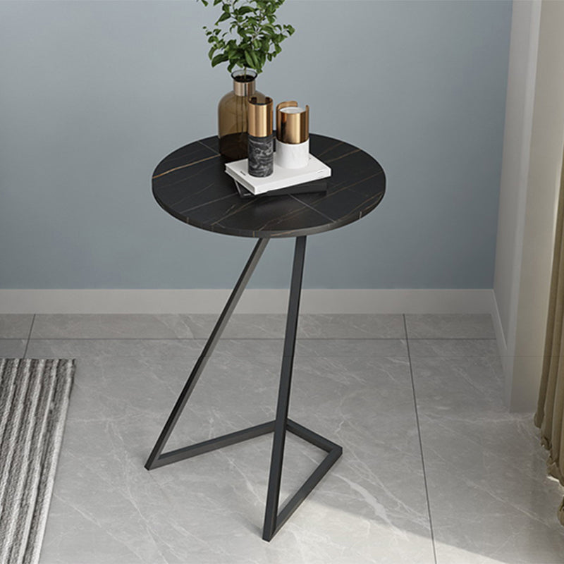 Contemporary Frame End Table Round Side End Table for Living Room