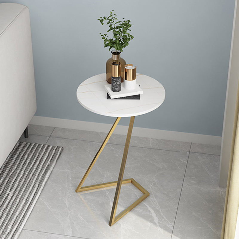Contemporary Frame End Table Round Side End Table for Living Room