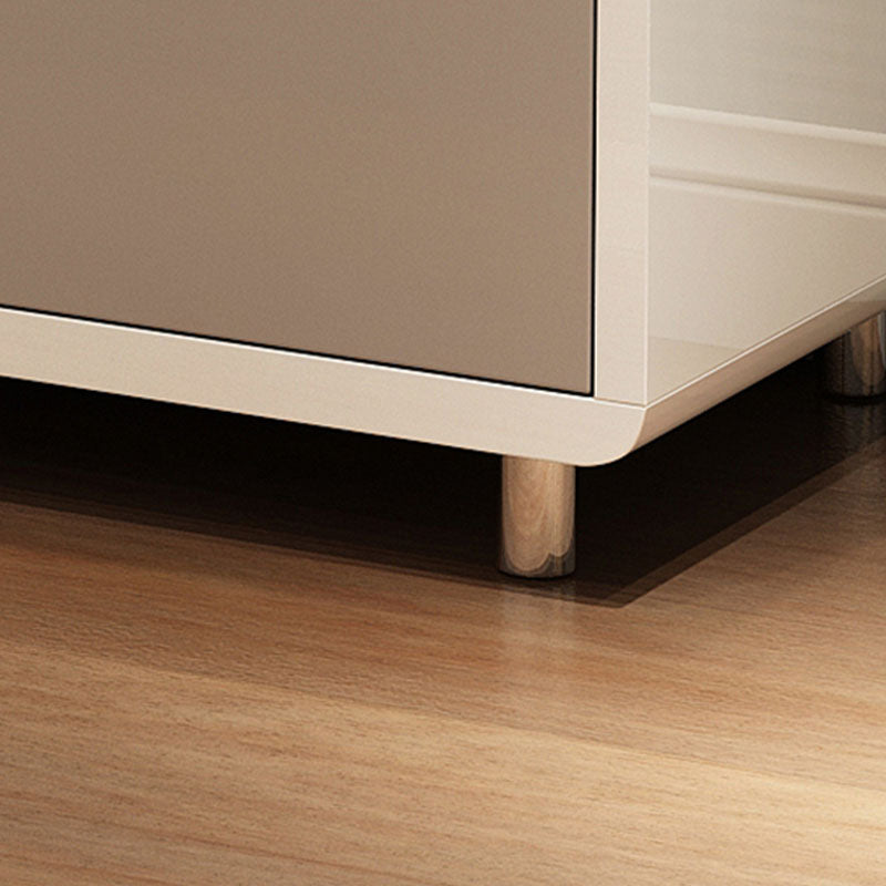 Bedroom Wooden Storage Chest Dresser Horizontal Storage Chest Dresser in White and Grey