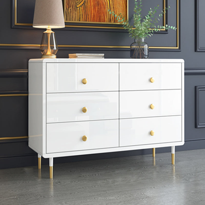 Bedroom Wooden Double Dresser White and Grey Storage Chest Dresser with Drawers