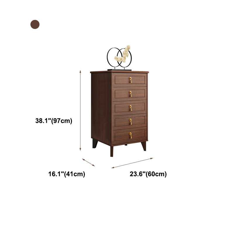 Classic Glam Wood Dresser Brown Dresser with Drawer for Bedroom