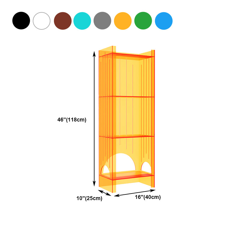 Acrylic Closed Back Storage Bookshelf Nordic Home Office Standard Bookcase