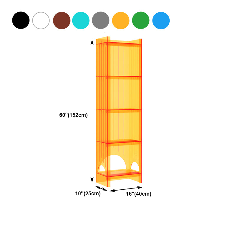 Acrylic Closed Back Storage Bookshelf Nordic Home Office Standard Bookcase