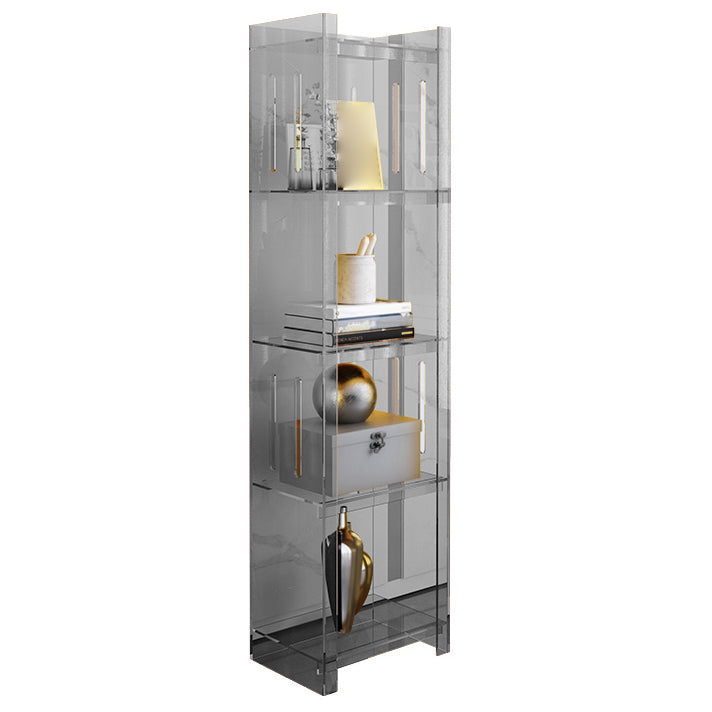 Standard Closed Back Bookshelf Scandinavian Rectangle Acrylic Bookcase