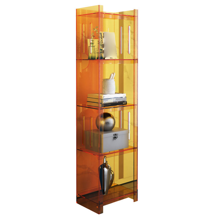 Standard Closed Back Bookshelf Scandinavian Rectangle Acrylic Bookcase
