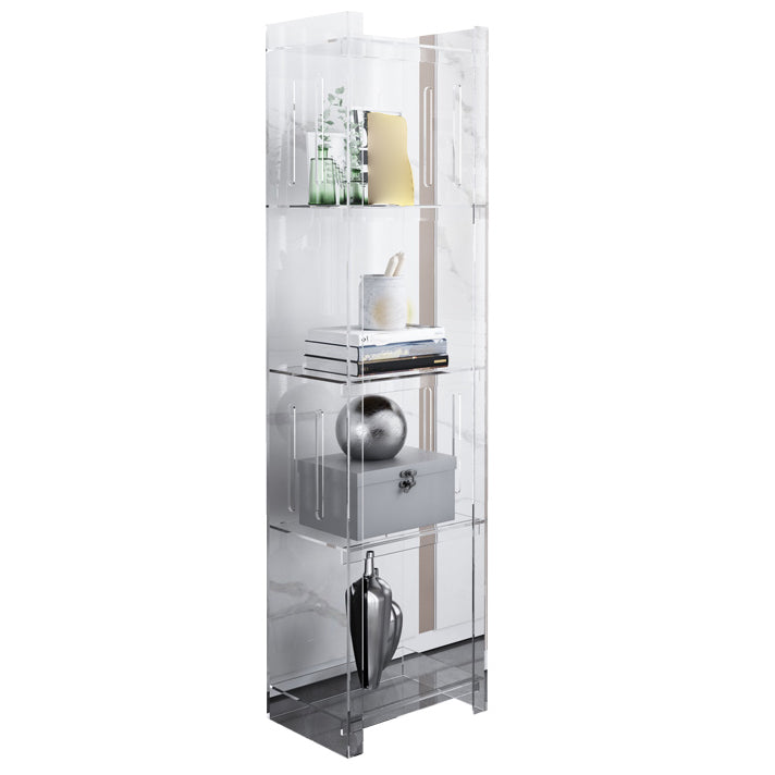Standard Closed Back Bookshelf Scandinavian Rectangle Acrylic Bookcase
