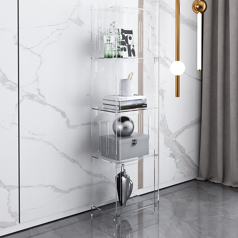 Standard Closed Back Bookshelf Scandinavian Rectangle Acrylic Bookcase