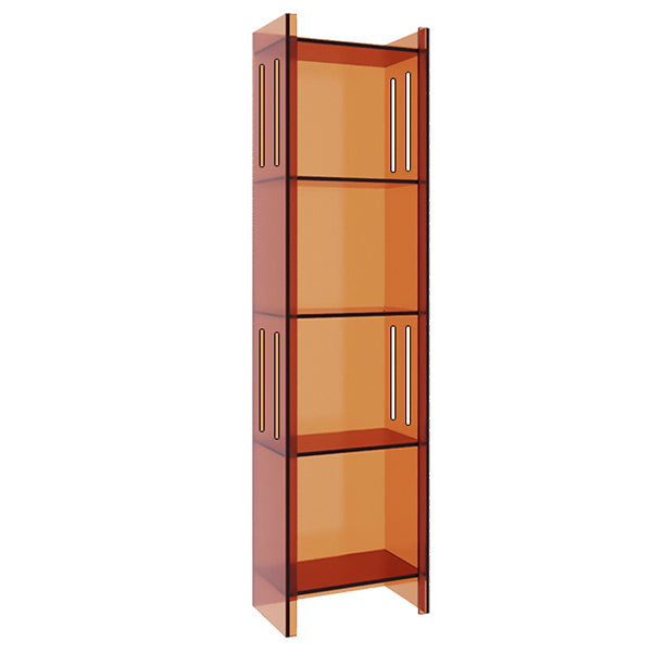 Standard Closed Back Bookshelf Scandinavian Rectangle Acrylic Bookcase