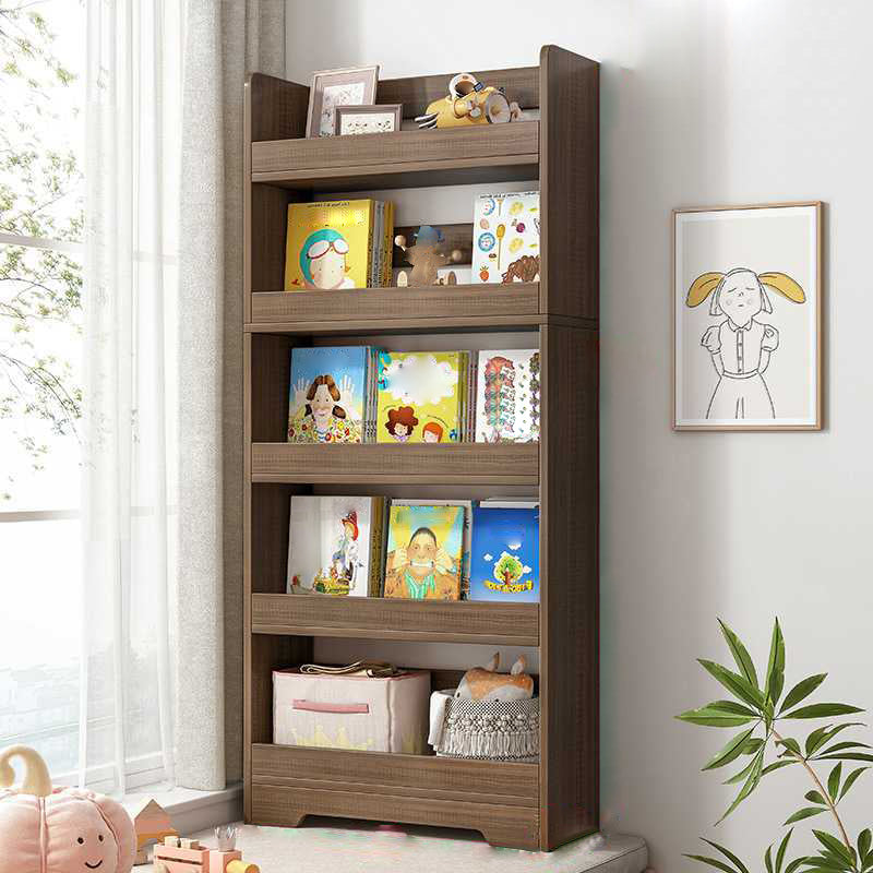 Engineer Wood Bookcase Modern Style Minimalist Home Bookshelf