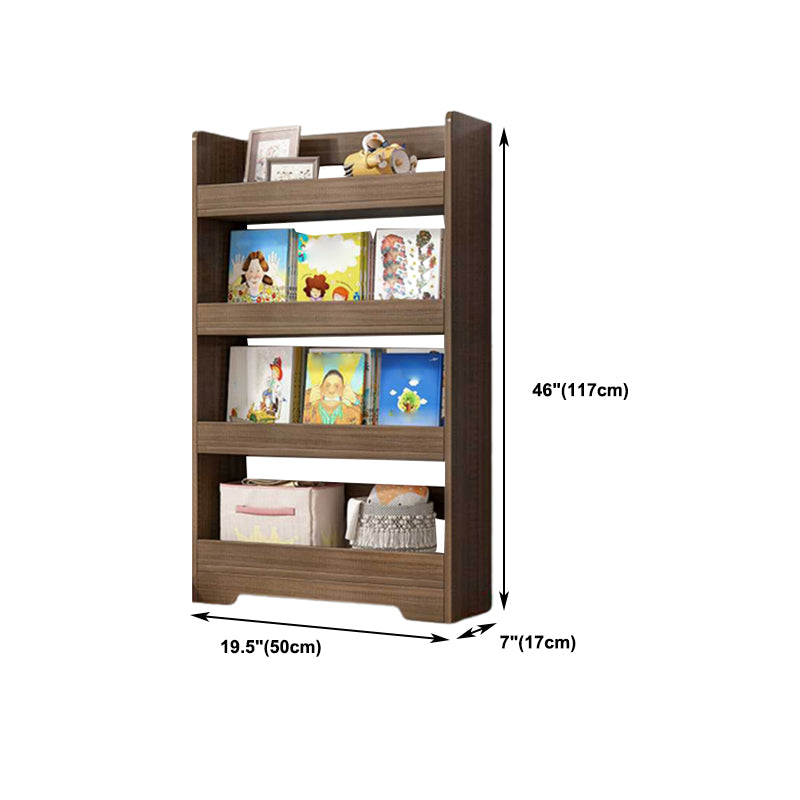 Engineer Wood Bookcase Modern Style Minimalist Home Bookshelf