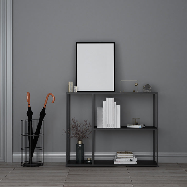 Etagere Metal Bookshelf Industrial Open Back Storage Bookcase