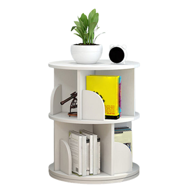 Modern Wooden Rotatable Bookcase Study Room Geometric Bookshelf