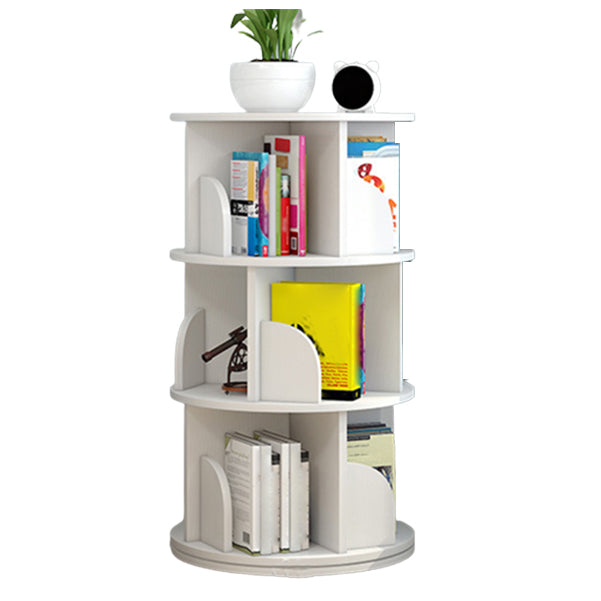 Modern Wooden Rotatable Bookcase Study Room Geometric Bookshelf