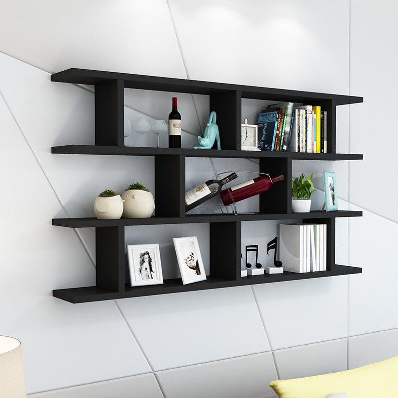 Scandinavian Floating Bookcase Wall Mounted Manufactured Wood Bookcase