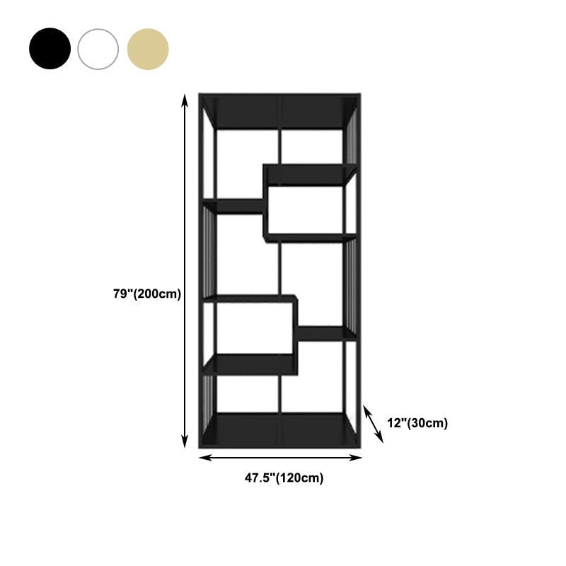 Nordic Home Office Bookshelf Metal Open Back Etagere Bookcase