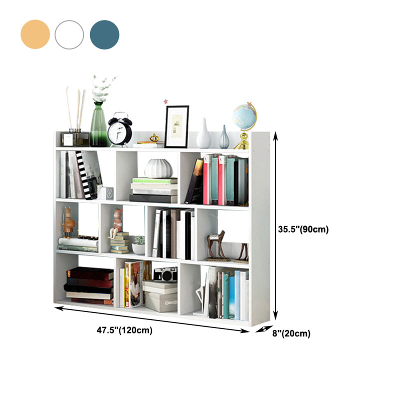 Wooden Bookcase Modern Style Minimalist Home Office Bookshelf