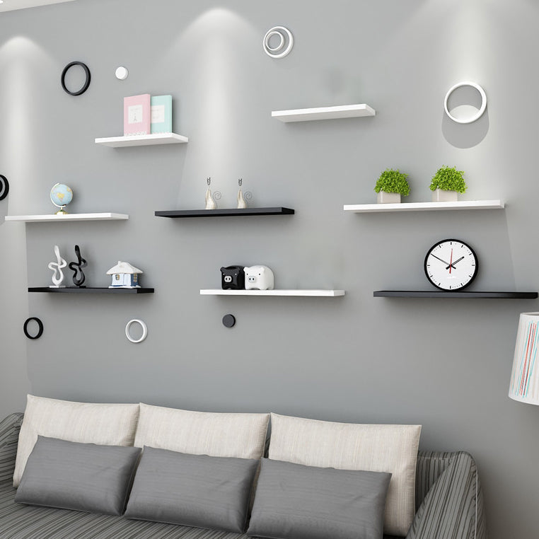 Modern Manufactured Wood Floating Bookcase 5.5" Wide Bookshelf