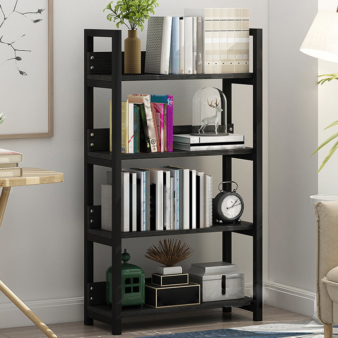 Open Steel Wood Bookcase Modern Home Simple Office Rectangular Bookshelf
