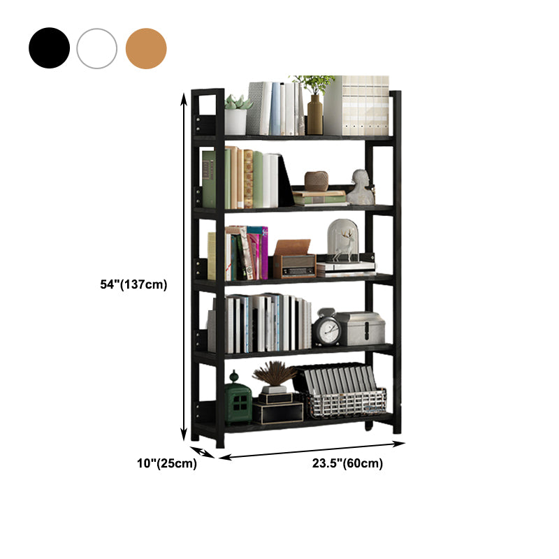 Open Steel Wood Bookcase Modern Home Simple Office Rectangular Bookshelf