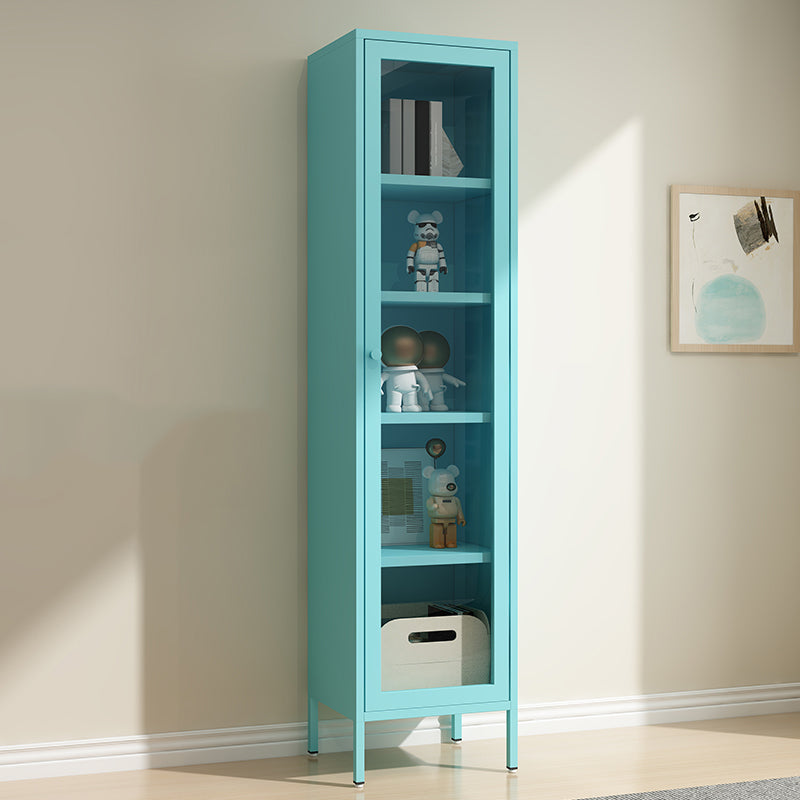 13.78"W Bookshelf Scandinavian Style Bookcase with Door for Home and Office