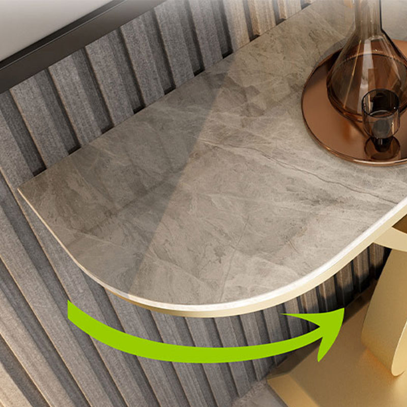 Pedestal Glam Slate Rectangle Scratch Resistant Console Table