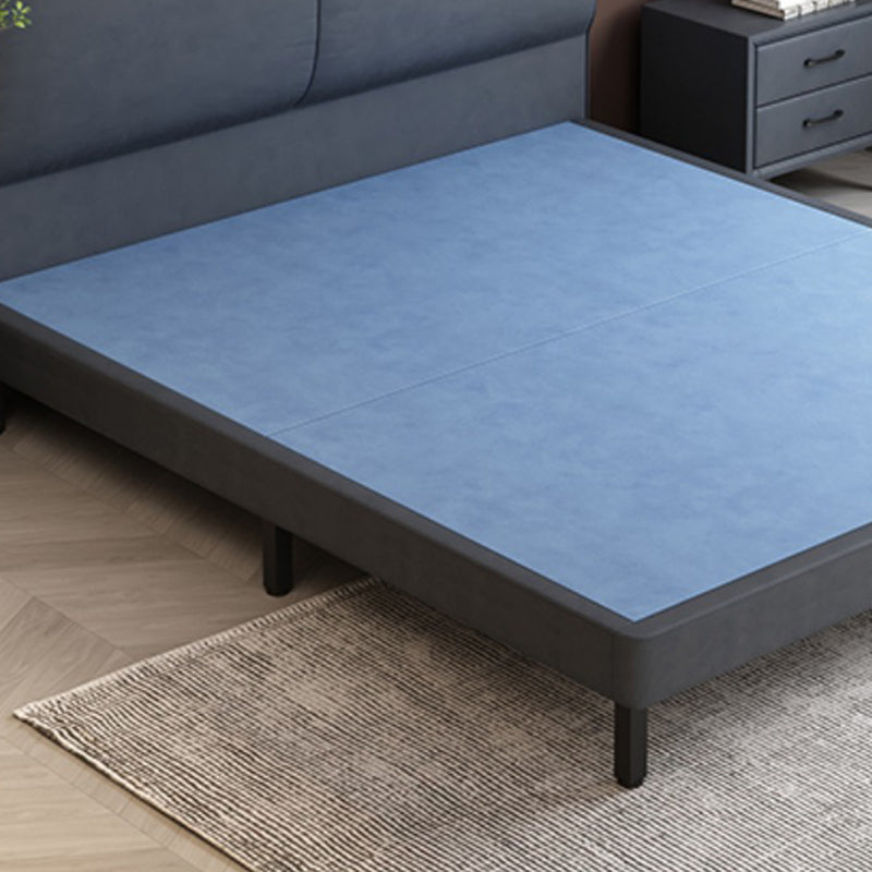 Modern Style Panel Wood Standard Bed with Rectangular Headboard