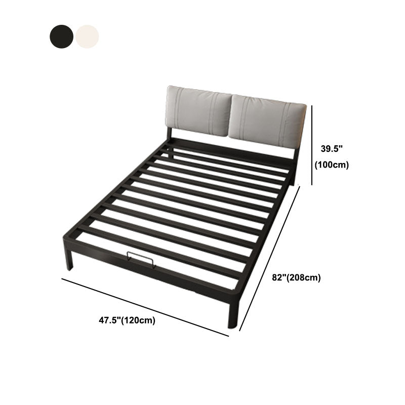 Modern Wire-Grid Metal Bed 78.74" L Bed Frame with Headboard
