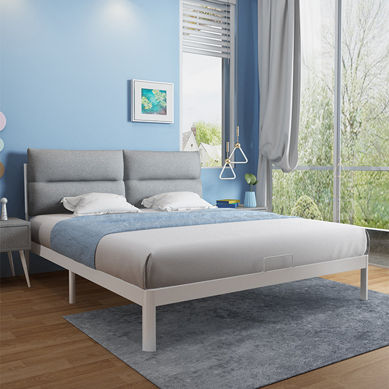 Contemporary Metal High Profile Bed Frame 39.37" H Panel Bed