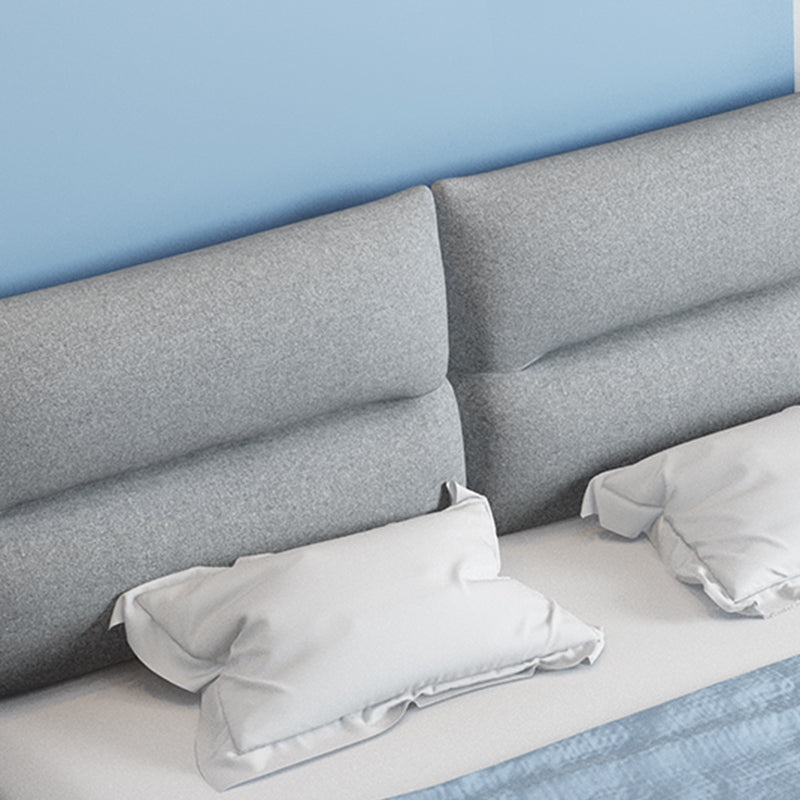 Contemporary Metal High Profile Bed Frame 39.37" H Panel Bed