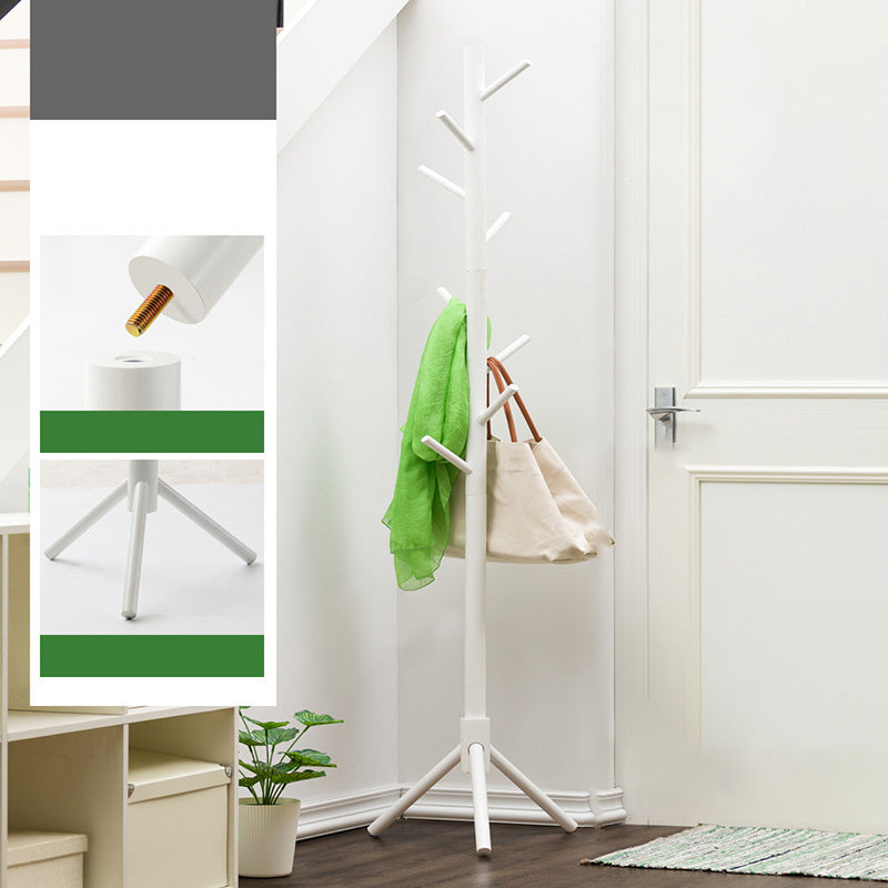 Wooden Hall Stand Entryway Hook Tripod Steady Hall Tree Coat Hanger