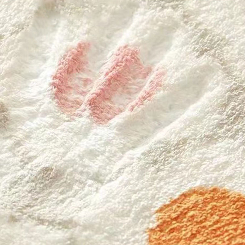 Round Ink Painting Carpet Modern Polyester Rug Stain Resistant Indoor Rug for Living Room