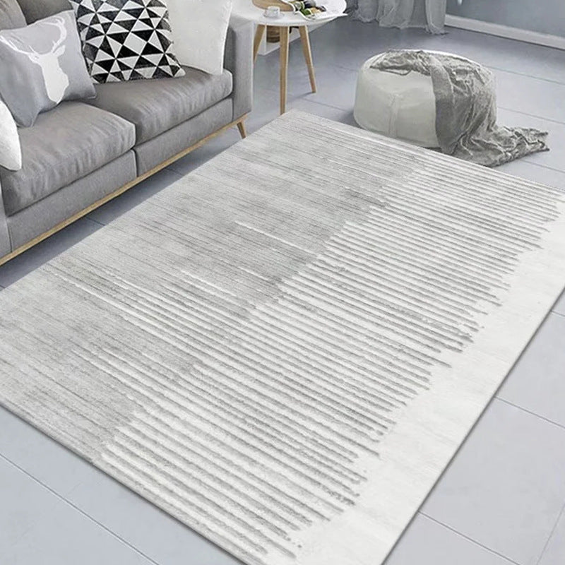 Creative Area Rug Abstract Pattern Carpet Polyester Stain Resistant Rug for Living Room