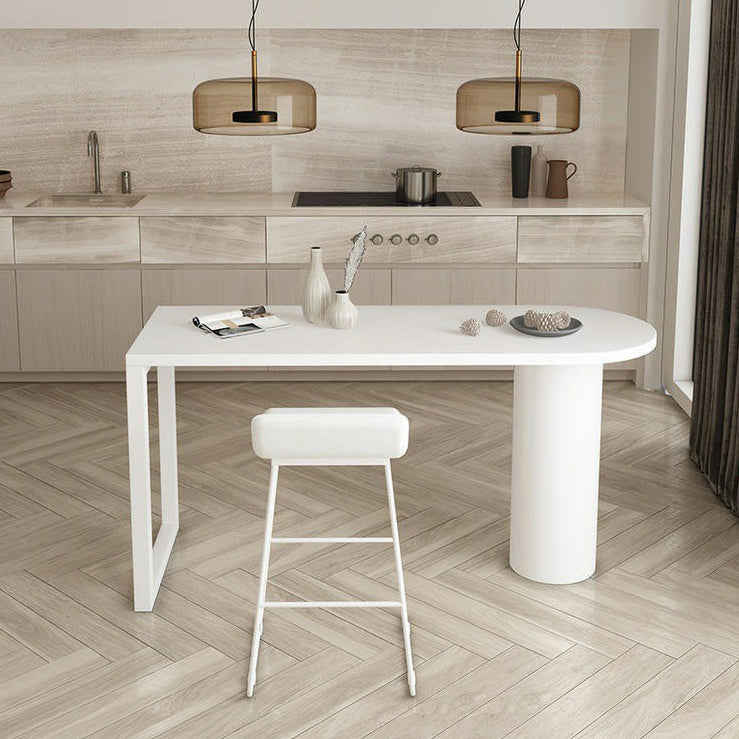 Specialty Wood Top Bar Table Matte Finish Contemporary Pub Table