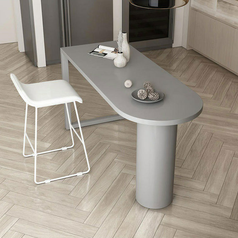 Specialty Wood Top Bar Table Matte Finish Contemporary Pub Table