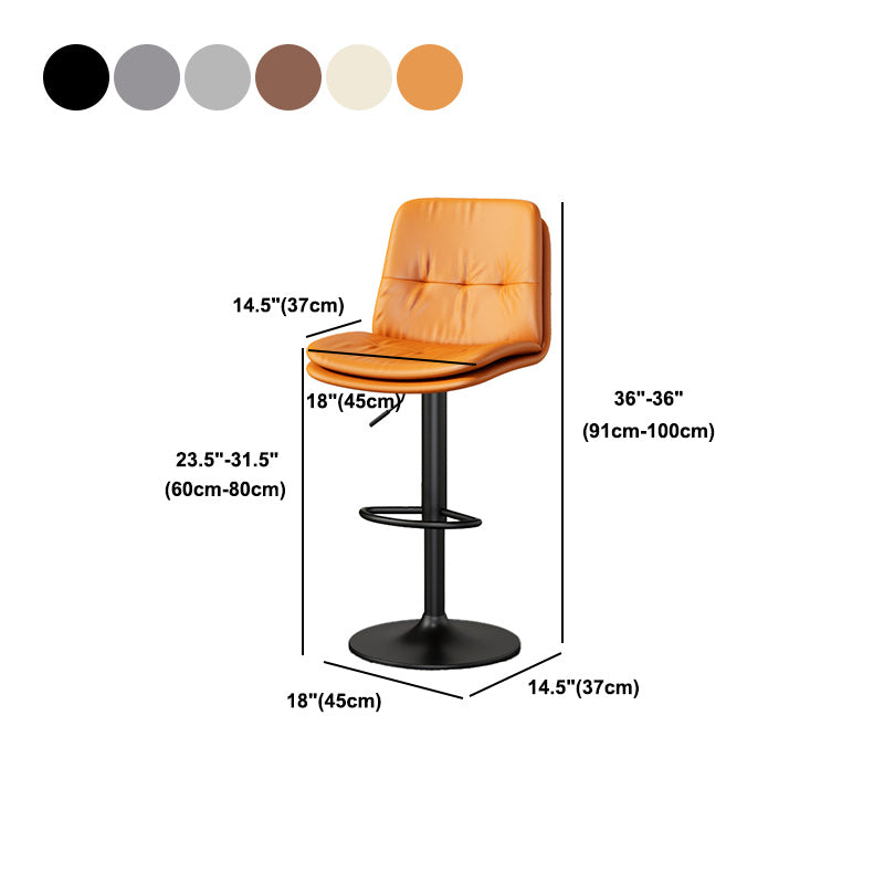 Nordic Style Bar Stool Liftable Counter Bar-stool with Metal Legs