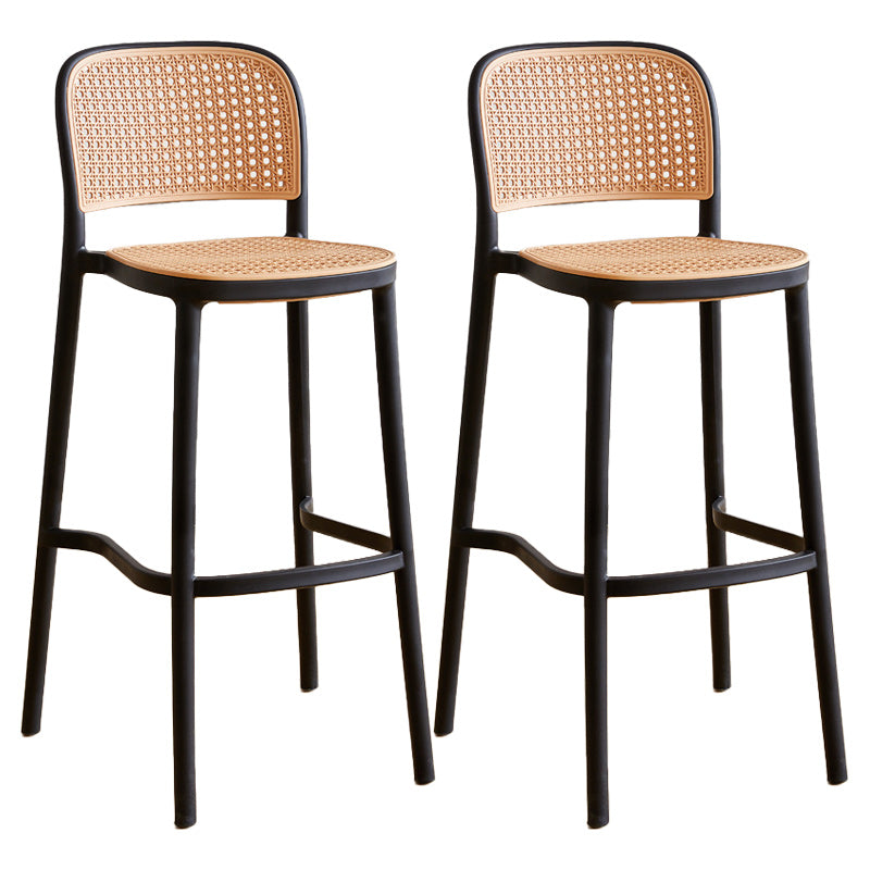 Nordic Style Bar-stool Plastic Bar Stool with Plastic Legs for Home