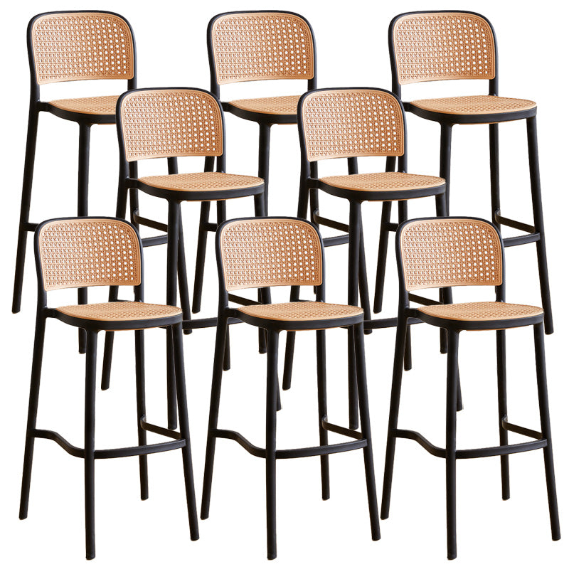 Nordic Style Bar-stool Plastic Bar Stool with Plastic Legs for Home