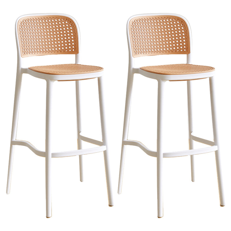 Nordic Style Bar-stool Plastic Bar Stool with Plastic Legs for Home
