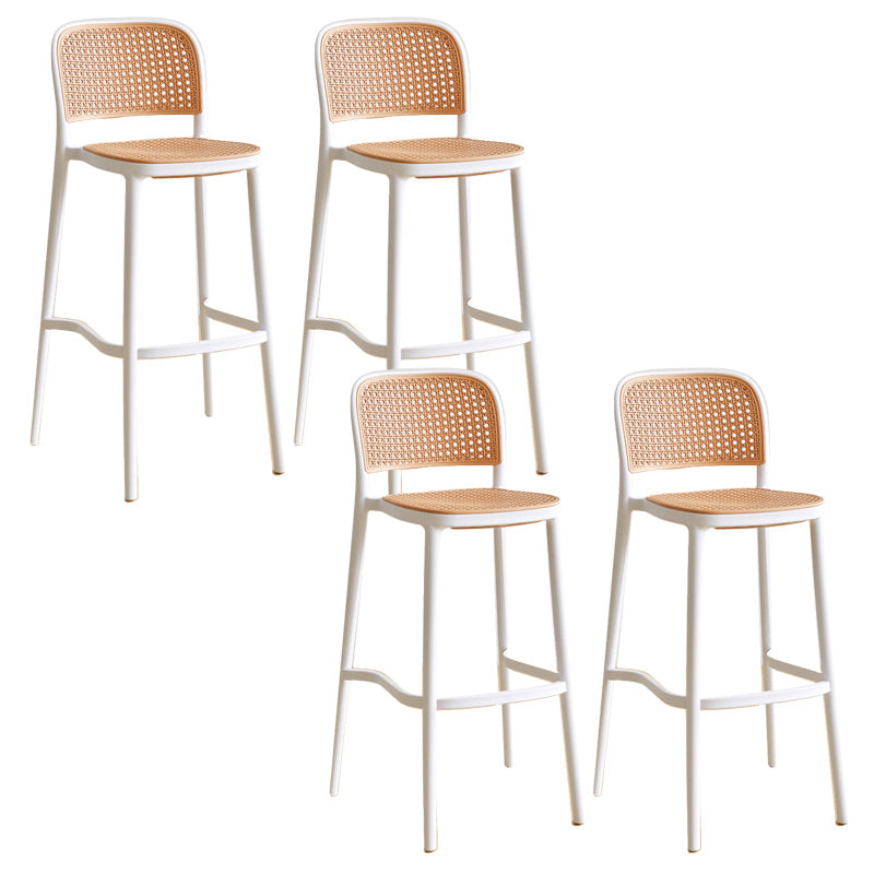 Nordic Style Bar-stool Plastic Bar Stool with Plastic Legs for Home